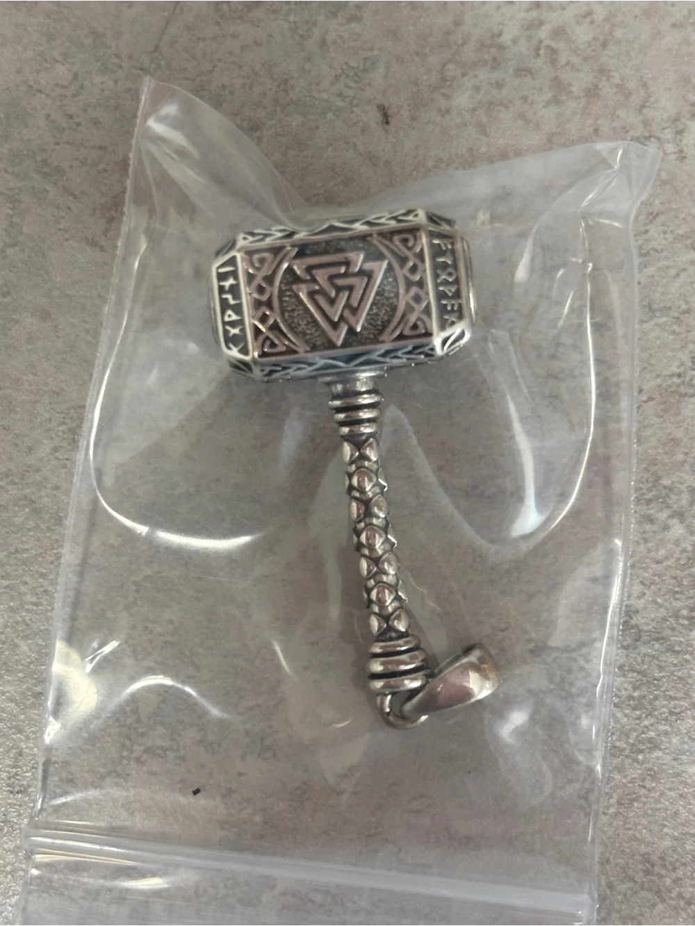 Sterling Silver Thor’s Hammer Cremation Urn Necklace Viking Memorial Pendant